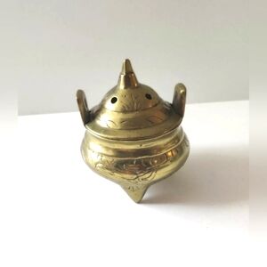 Vintage Double Handled Brass Ritual Incense Burner